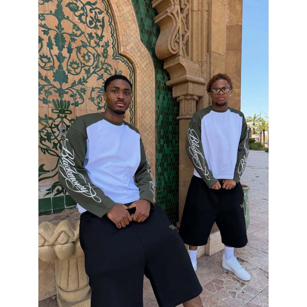 Men'S Fashion T Shirts - Kaos lengan panjang dengan potongan leher