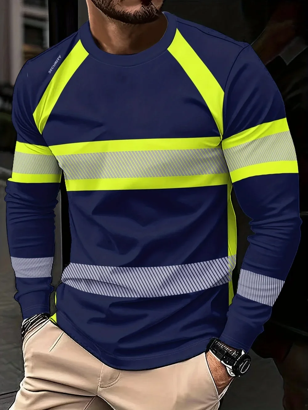 Mens Fashion Summer - Kaos Pria Baru dengan Motif Garis-Garis,