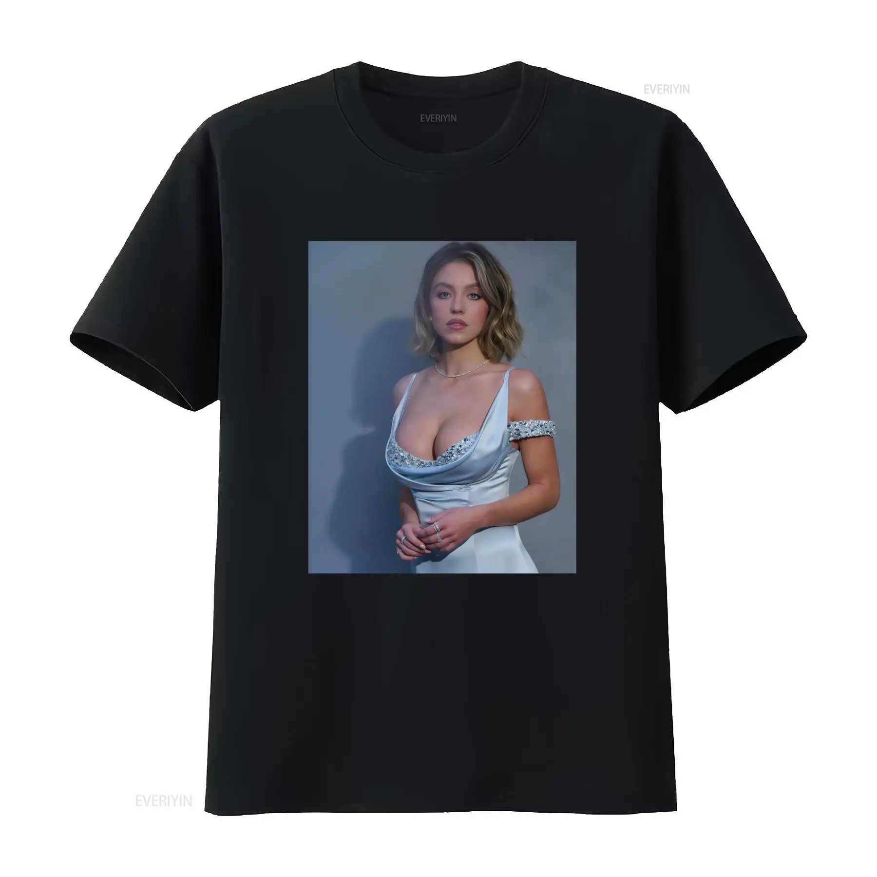 Men'S Fashion Sydney - Kaos Terinspirasi Sydney Sweeney, Cetakan Selebriti