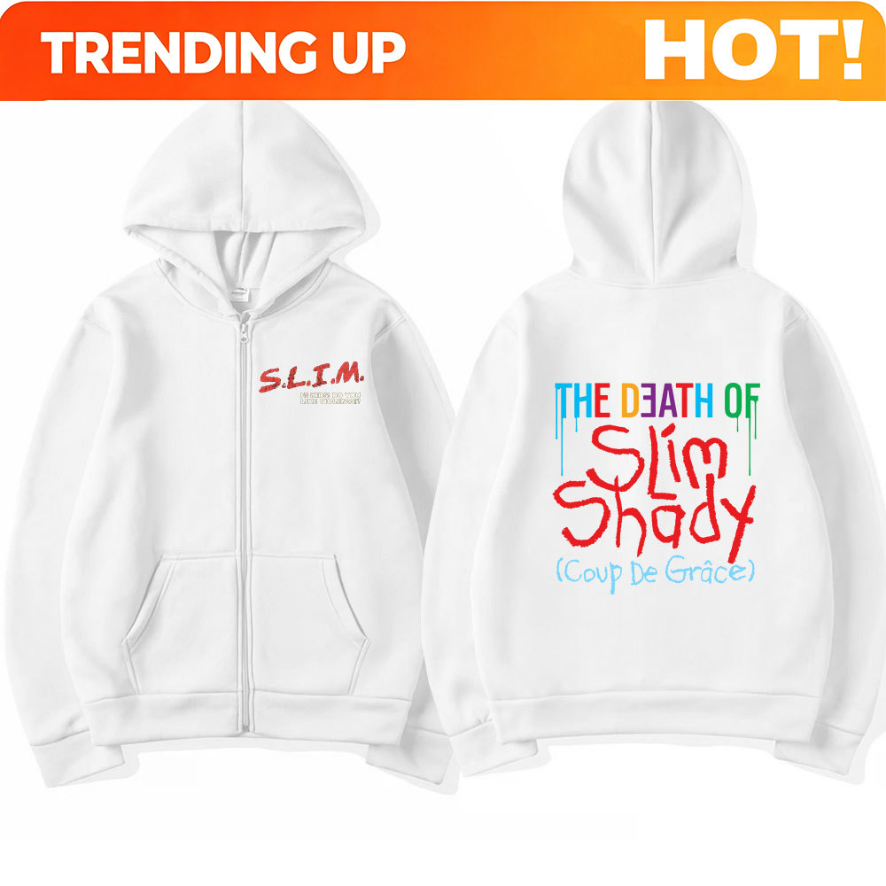 Rapper Eminem The Death of Sli - Mens Fashion Zip Up Hoodies ulasan dan harga